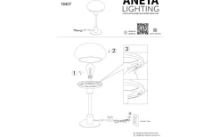 New August Bordslampa 49cm Silver