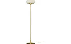 New August Golvlampa 140cm Matt Mässing/Vit