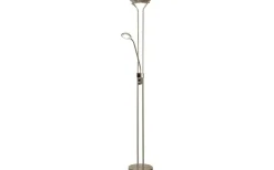 Nice Golvlampa 1,8m LED 3000K 20W+5W Stål