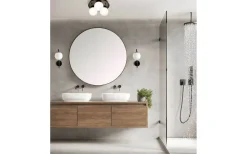 Nicosia Plafond 25cm 3L Badrum Svart/Vit IP44