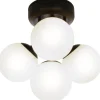 Nicosia Plafond 26cm 4L Badrum Svart/Vit IP44