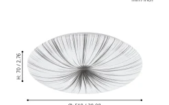 Nieves Plafond 51cm LED 3000K 31W Vit