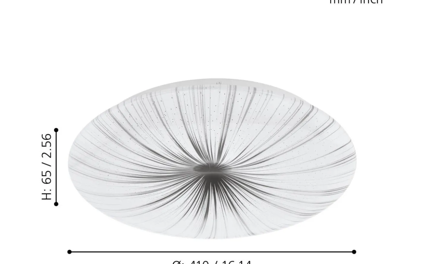 Nieves Plafond 41cm LED 3000K 19,5W Vit