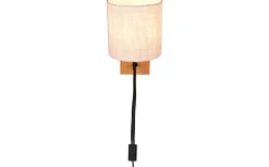 Nilam Vägglampa med läslampa 18cm LED + E27 naturträ