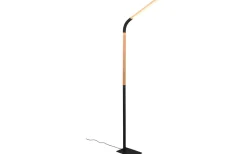 Norris Golvlampa LED matt svart/trä
