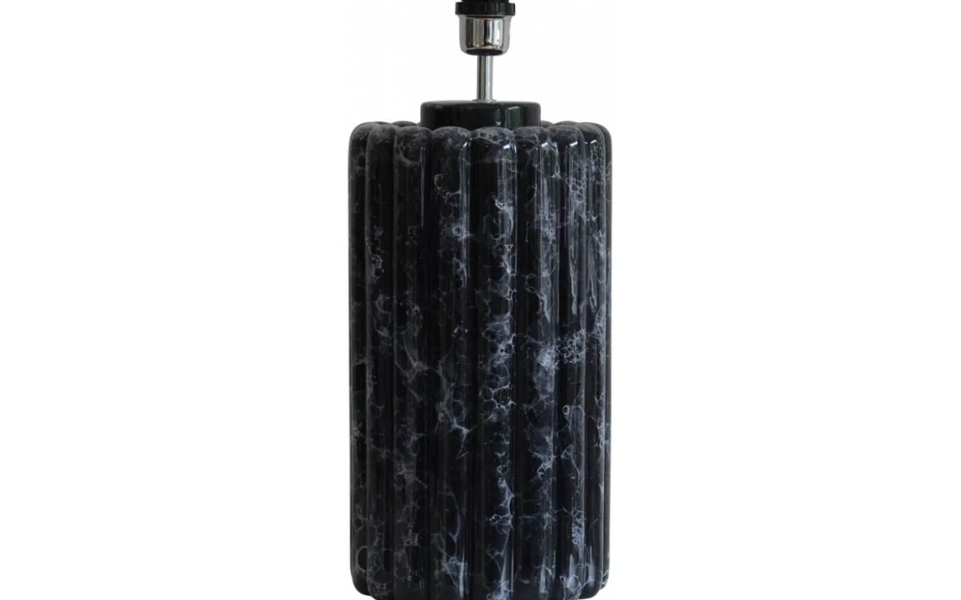 Odessa Lampfot 38cm Black Marble