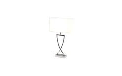 Omega Bordslampa 52cm Krom/Vit