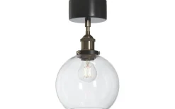 Omega Plafond 20cm Svart/Mässing