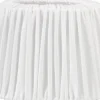 Omera Oval Lampskärm 20cm Veckad Classico Vit