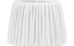Omera Oval Lampskärm 20cm Veckad Classico Vit