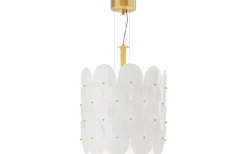 Omlott Taklampa 50cm Mässing/Vit