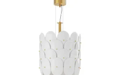 Omlott Taklampa 50cm Mässing/Vit