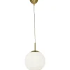 Opal Taklampa 30cm Matt Mässing
