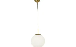 Opal Taklampa 30cm Matt Mässing
