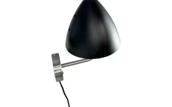 Oulu Vägglampa Svart/Borstad Stål