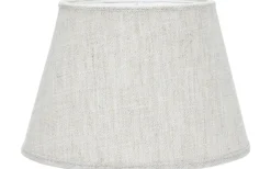 Oval Lampskärm 42cm Lin Ljusbeige