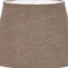 Oval Lampskärm 42cm Lin Mocka