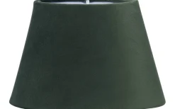 Oval Lampskärm 25cm Sammet Smaragd