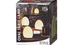 Oval Uppladdningsbar Nattlampa LED RGB+W 11cm