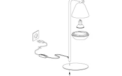 Palbieta Skrivbordslampa 45cm GU10 LED 3000K 3W Svart