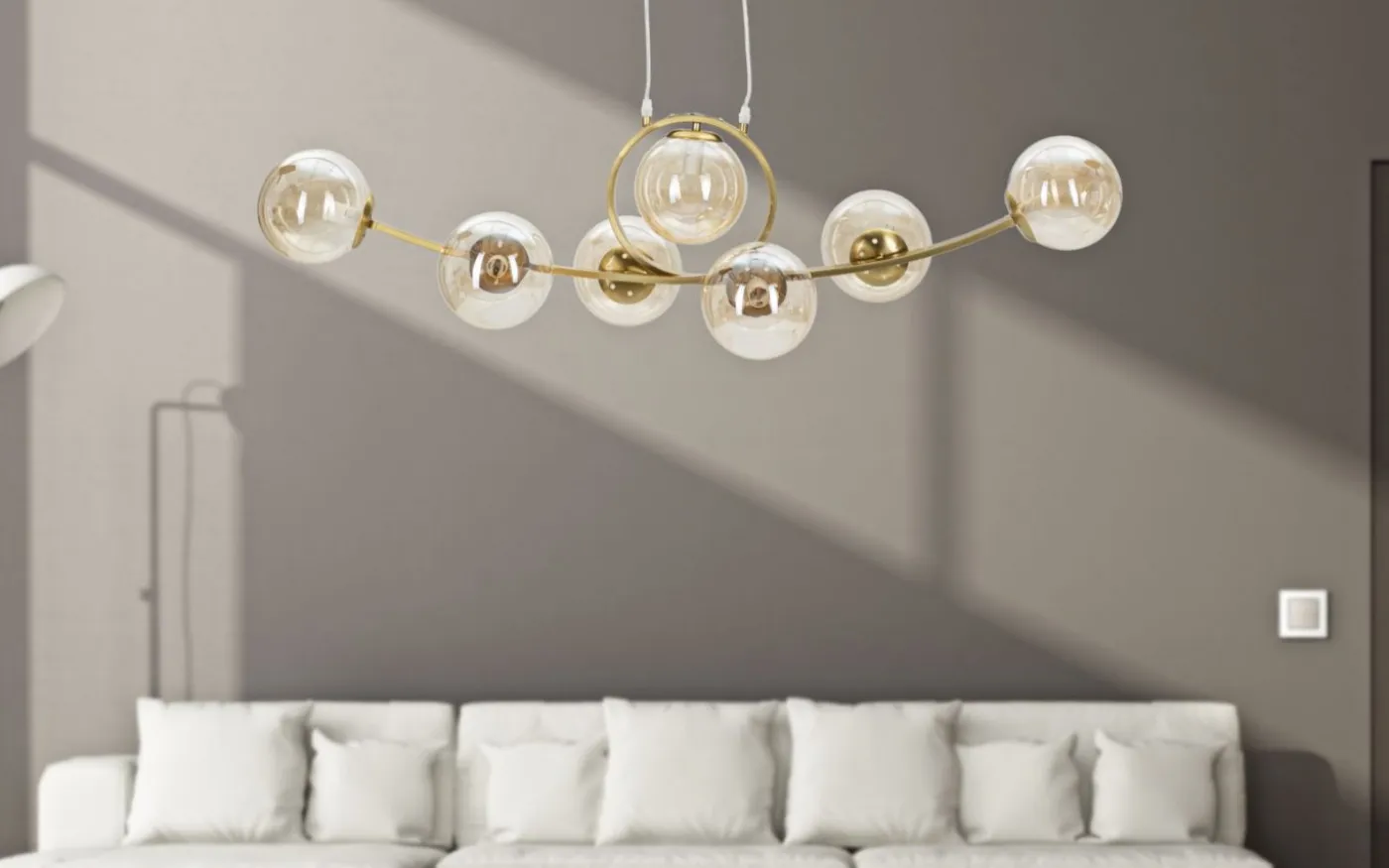 Palermo Taklampa 115cm Guld