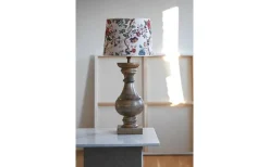 Palmar Lampfot 59cm Åldrat Trä