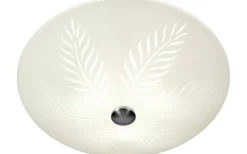 Palmblad Plafond 50cm Vit/Stål