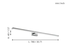 Pandella 1 Spegelbelysning 78cm LED 4000K 14W Krom IP44