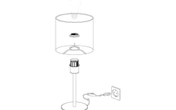 Pasteri Bordslampa 40cm Nickel/Grå