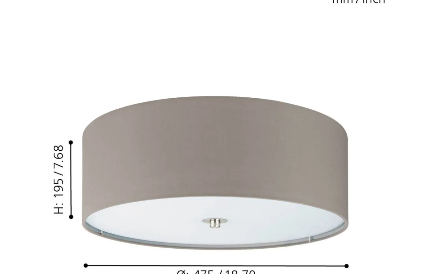 Pasteri Plafond Ø47,5cm Brun