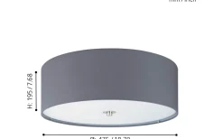 Pasteri Plafond Ø47,5cm Grå