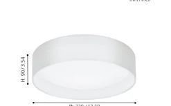 Pasteri Plafond 32cm LED 3000K 10,8W Vit