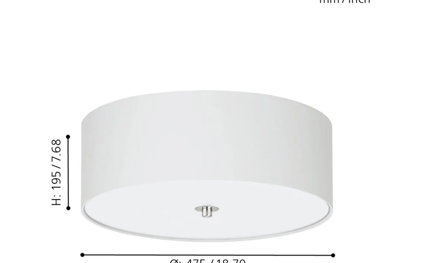 Pasteri Plafond Ø47,5cm Vit