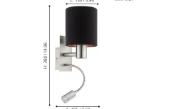 Pasteri Vägglampa LED 3000K 3,5W Nickel/Svart