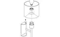 Pasteri Vägglampa Nickel/Vit