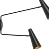 Peak Vägglampa Svart Dubbel