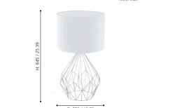 Pedregal Bordslampa 65cm Krom/Vit