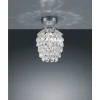 Petty Plafond 20cm E14 krom/transparent