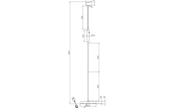 Pilot Golvlampa 135cm Vit/Krom