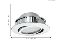 Pineda Spotlight 3-Pack LED 3000K 3x4,9W Krom