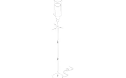 Pinto Golvlampa 147cm Svart/Guld
