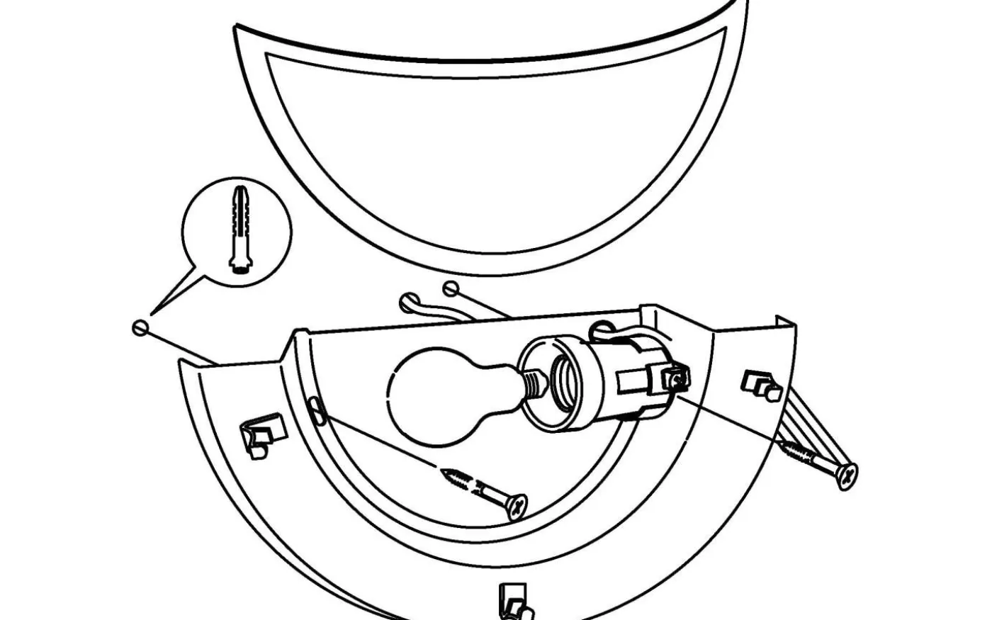 Planet Vägglampa Krom