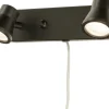 Pluto Vägglampa Dubbel LED 2x5W 3000K Svart