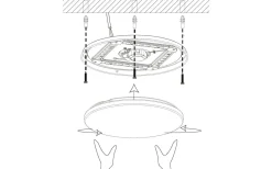 Pogliola Plafond 50cm LED 4000K 32,4W Vit