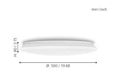 Pogliola Plafond 50cm LED 4000K 32,4W Vit