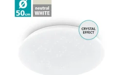 Pogliola Plafond 50cm LED 4000K 32,4W Kristall Vit