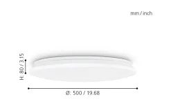 Pogliola Plafond 50cm LED 4000K 32,4W Kristall Vit