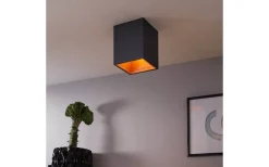 Polasso Takspotlight 10x10cm LED 3000K 3,3W Svart/Koppar