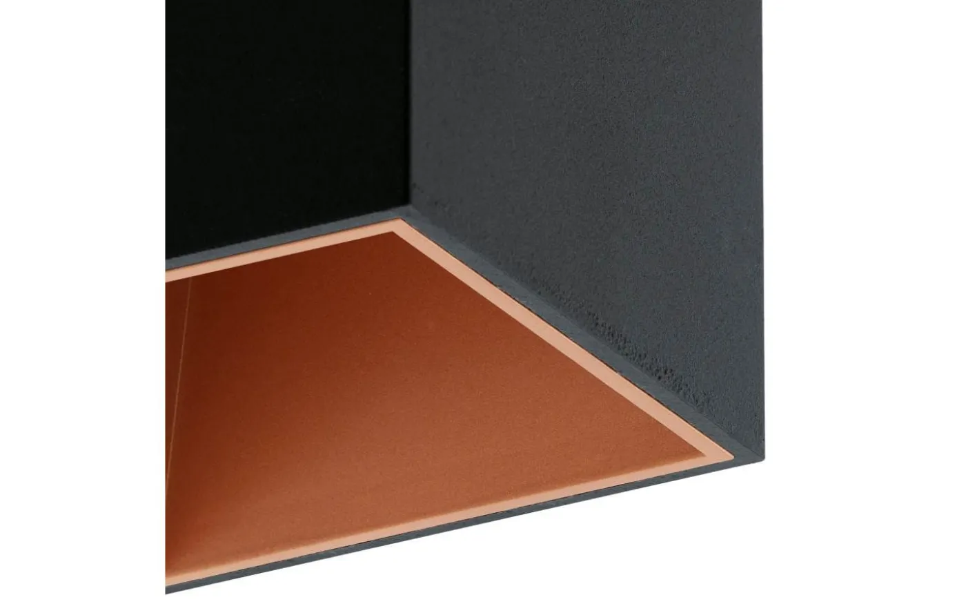Polasso Takspotlight 10x10cm LED 3000K 3,3W Svart/Koppar