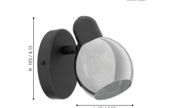 Pollica Vägglampa Svart